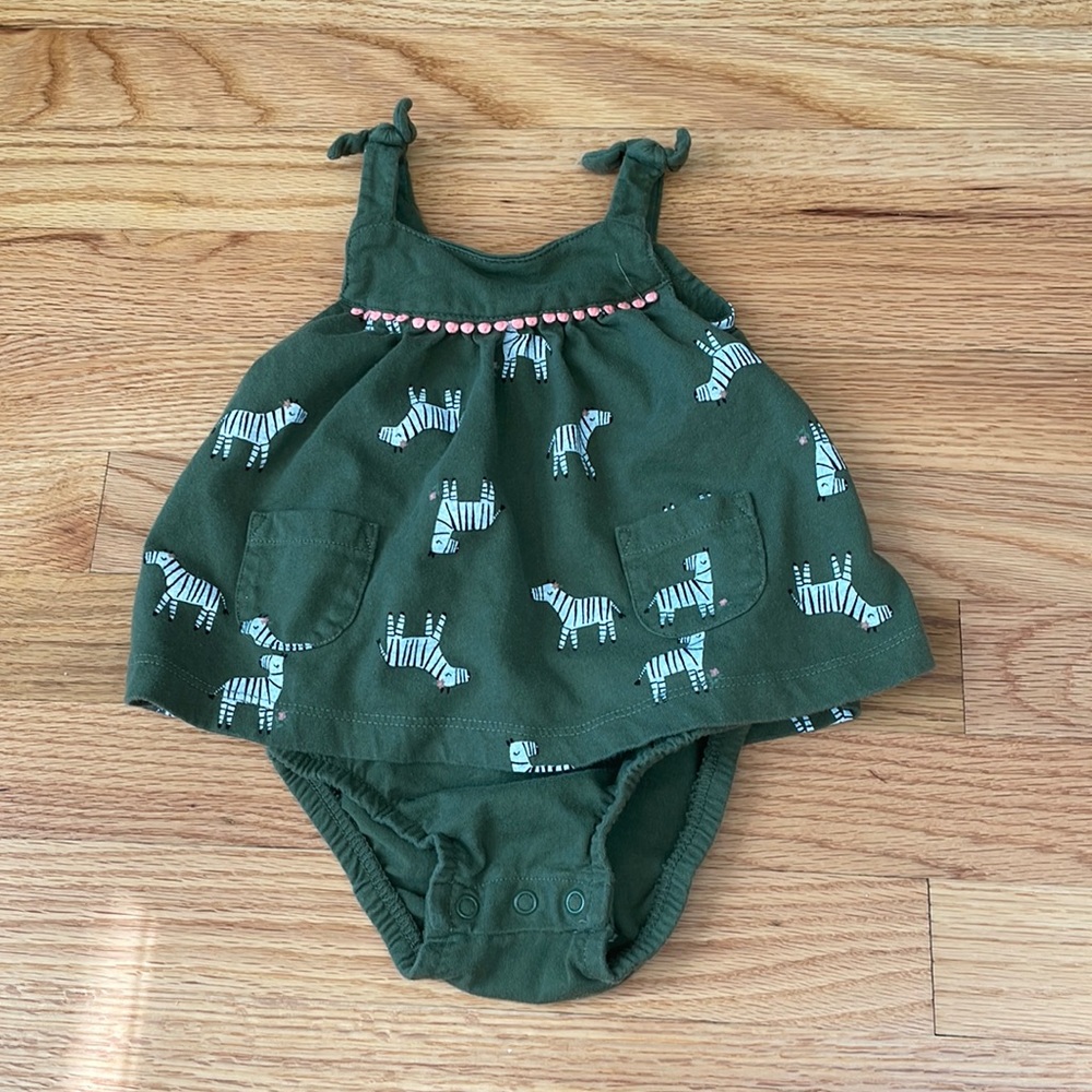 Zebra print dress onesie!